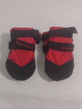 Ultra Paws Red Black Dog Boots (J840)